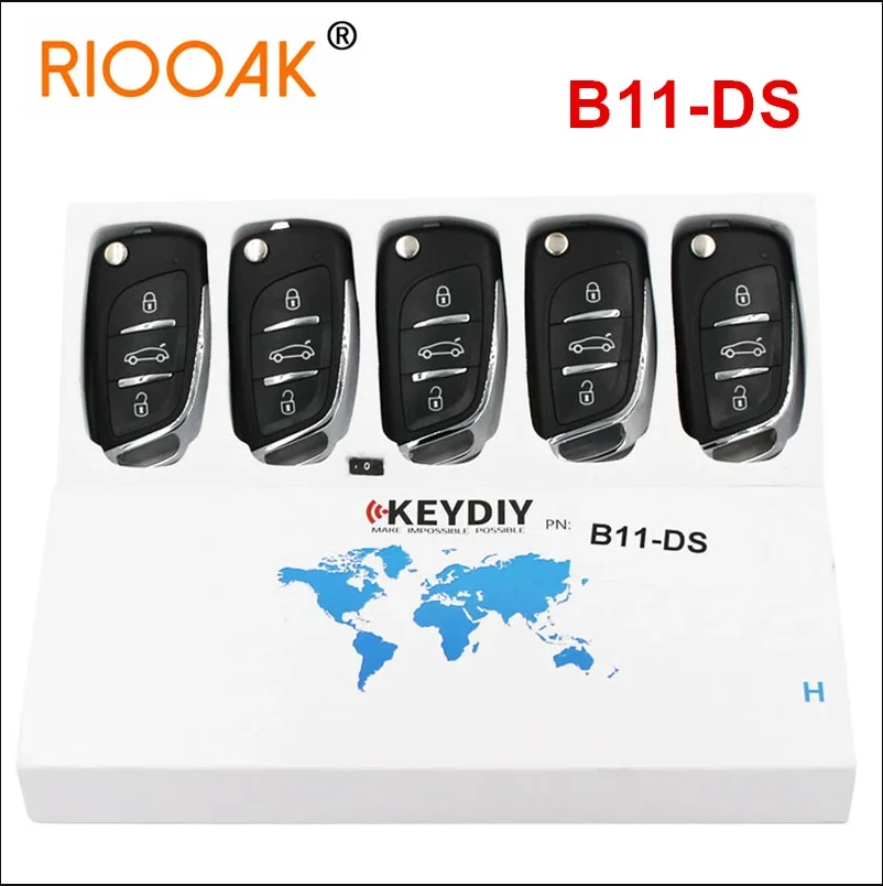 5pcs KEYDIY KD B11 NB11 B11-2 NB11-2 DS style 2/3 Button Universal Remote Car Key For KD900/KD-X2/URG200/KD MINI Key Programmer