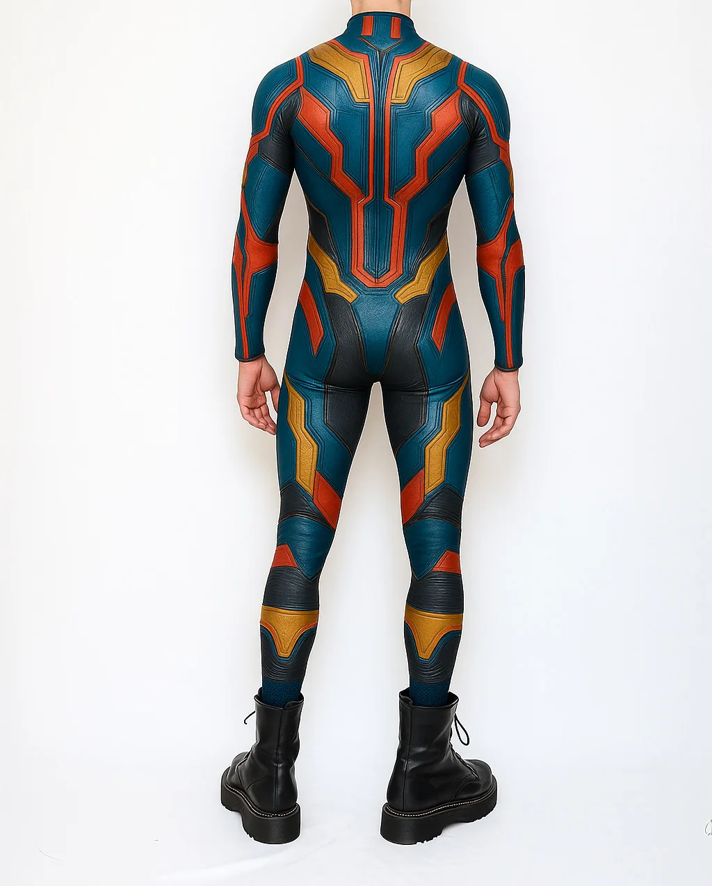 Bunter Kunstdruck Herren Feiertags-Party-Jumpsuit Erwachsenen Bühnen-Performance-Bodysuit Halloween Cosplay Karneval Radsport Zentai – Detail 17