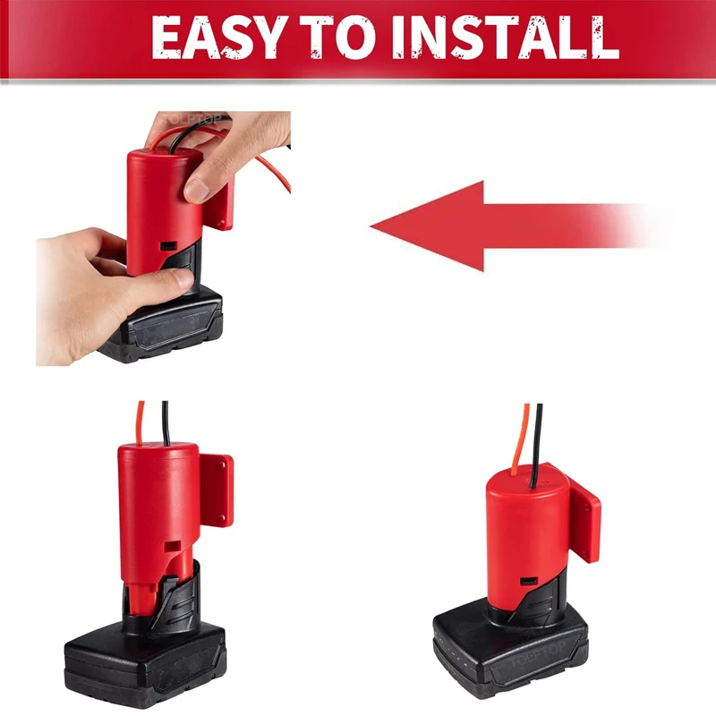 Imagem -04 - Power Wheels Adaptador de Bateria para Milwaukee 12v Li-ion Adaptador de Bateria Kit Conversor com Fio de 12 Calibres