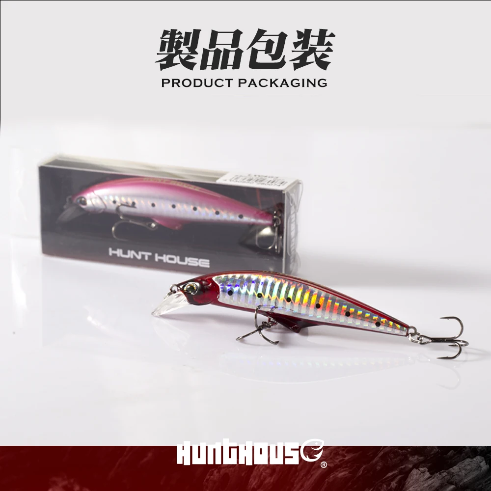 Hunthouse Original G-control Minnow Wobbler Angeln Köder Sinking Langsam Harten Köder 95mm 28g Salzwasser Für Forelle fisch Tackle LW403 – Detail 9