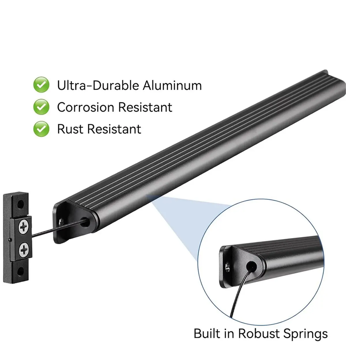 RV Screen Door Closer, Built-in Spring Auto Closing Device Aluminum Body Adjustable Tension,Works with Most RV
