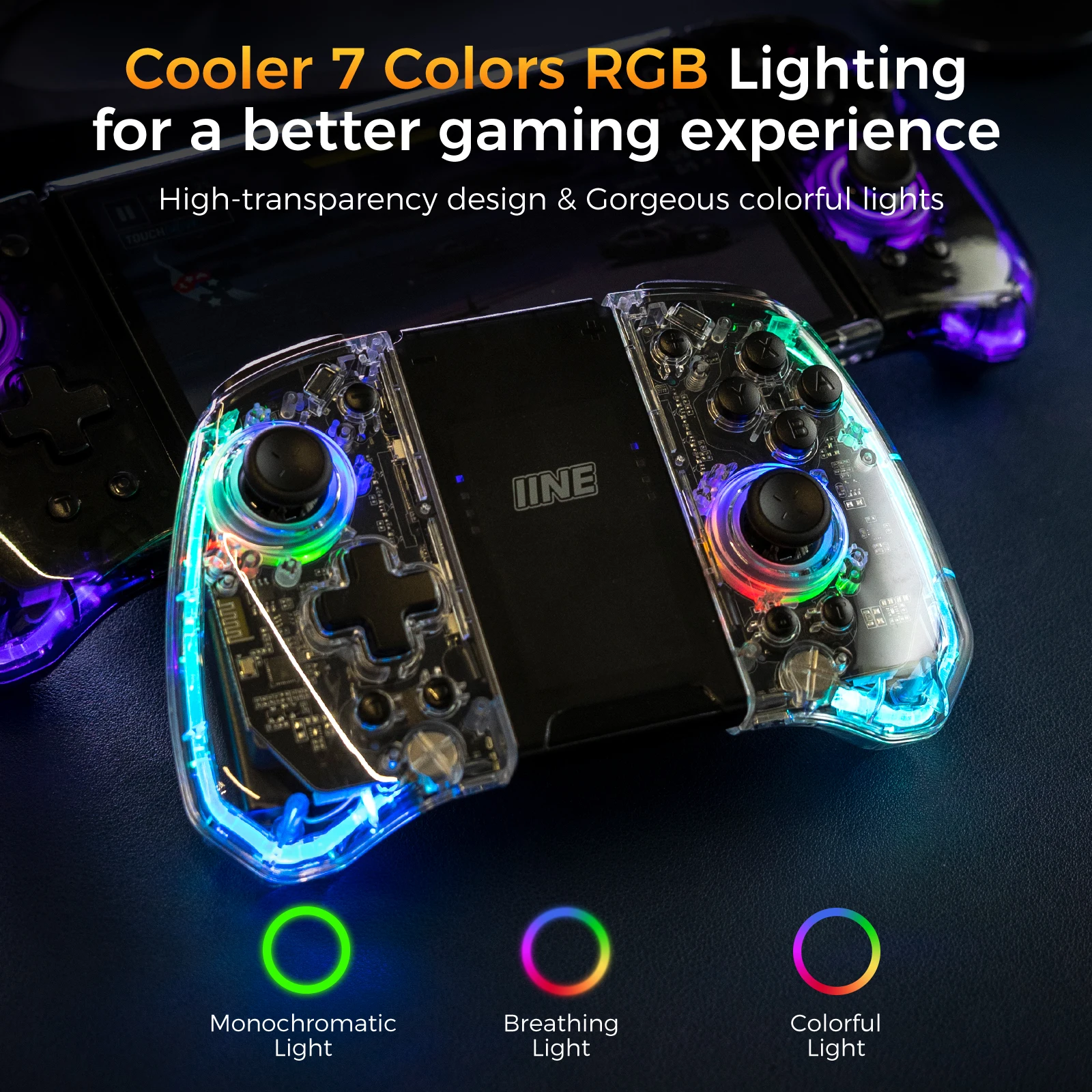 Аналоговая палка IINE Elite Plus Joypad ALPS, без дэдзона, без дрифтинга со штативом, совместима с фотографиями Nintendo Swtich/Lite/OLED