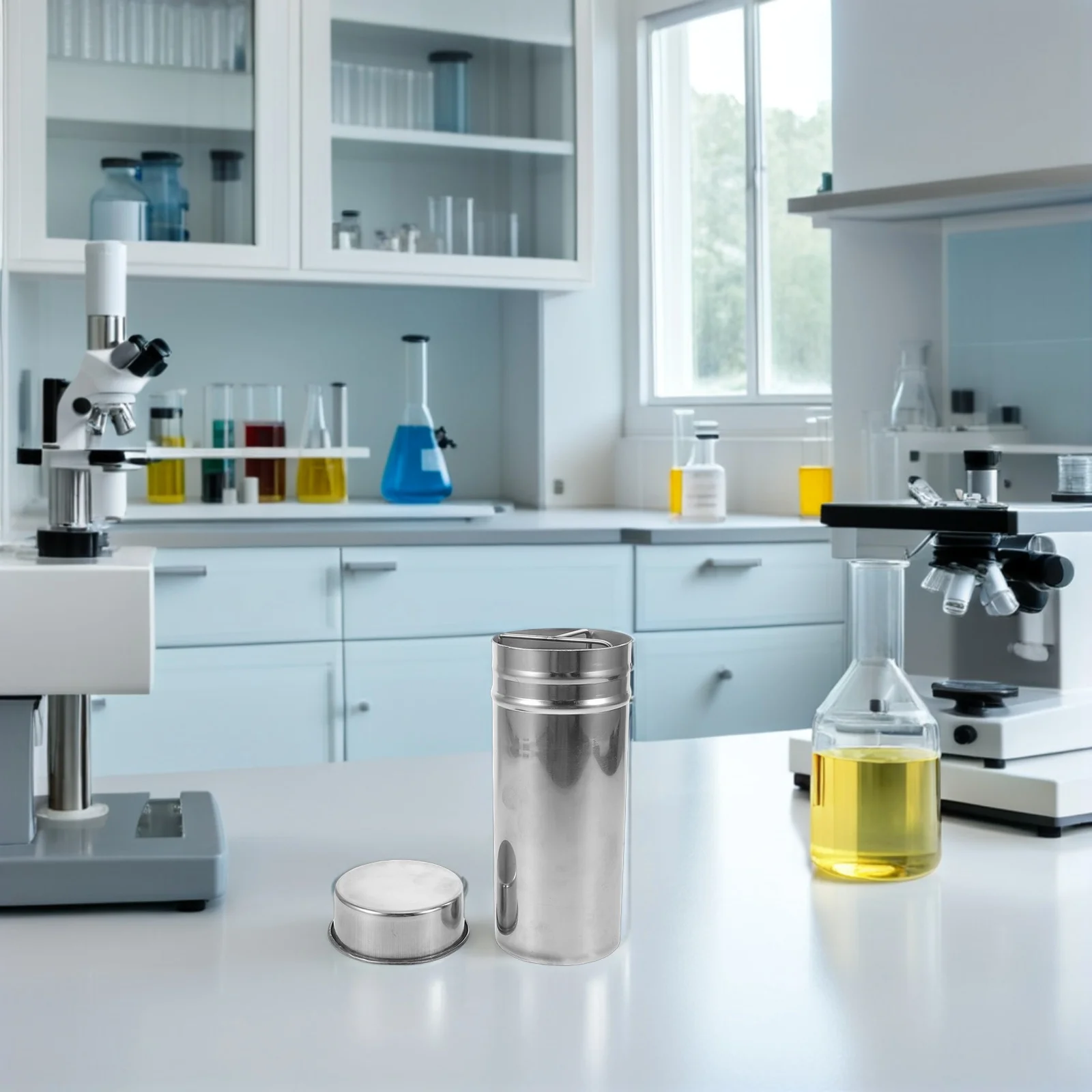 Contenedor de esterilización de laboratorio, soporte de placa de Petri de acero inoxidable de 60Mm para biología, microbiología, recipiente de almacenamiento hermético para laboratorio