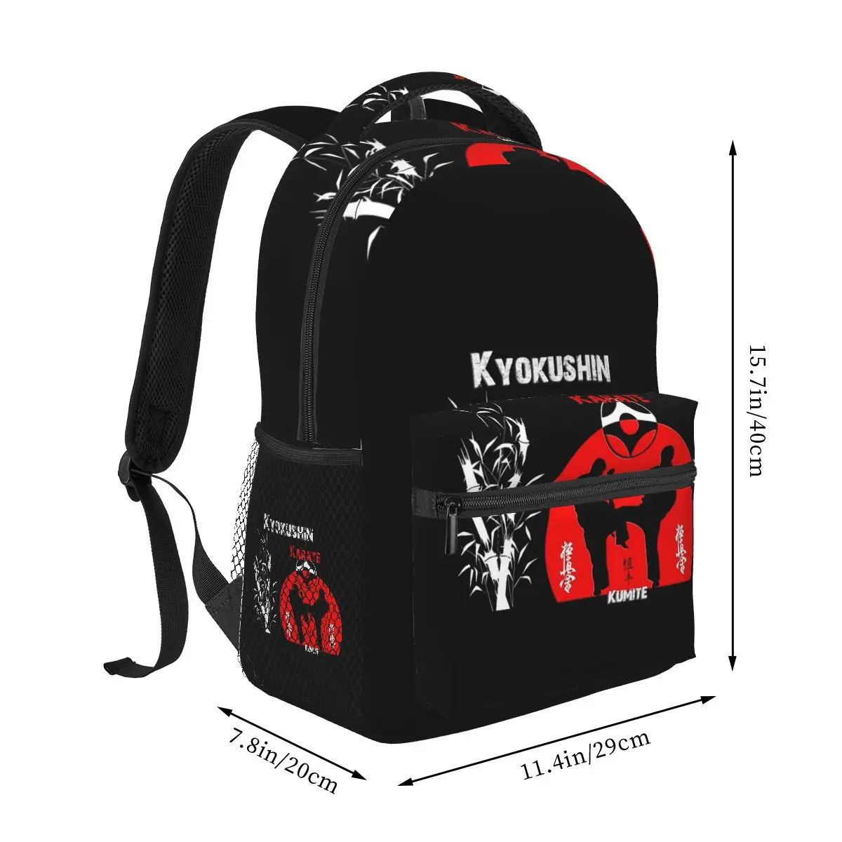 Kyokushi Karate Kumite Scene Backpack Student Boys Girls BookBag Children School Bag Laptop Shoulder Bags for Men Women