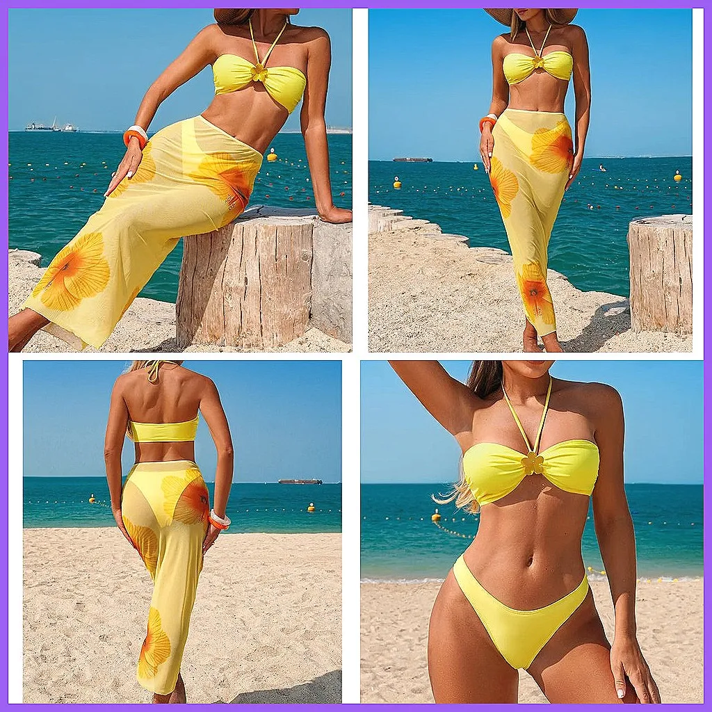 

2026 Sexy Brazilian Bikini Set for Women, 3-Piece Swimwear Beach Bathing Suits (Characters: 73)