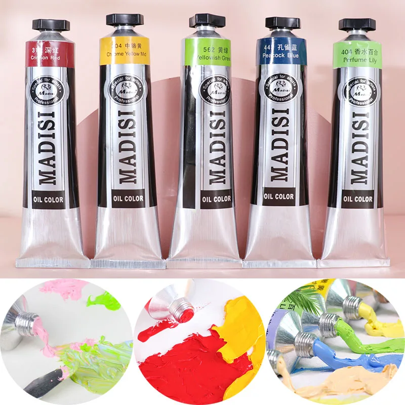 

170ML Oil Painting Pigment Aluminum Tube Single Large Capacity Artist Creation Dye Student Art Supplies Suitable for Canvas