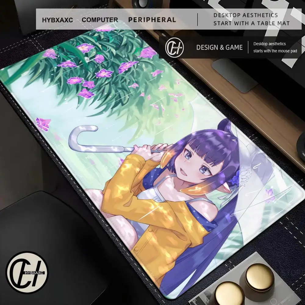 Mouse Pad Large Hololive Ninomae Ina Nis Computer Office Game Rubber Anti-slip Gaming Keyboard Coaster Long Desk Pads Mousepad