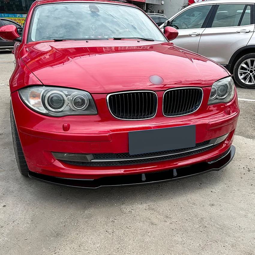For 2008-2012 BMW 1 Series E81 E82 E87 E88 LCI Standard Front Spoiler Lip Splitter 3Pcs Front Bumper Spoiler Diffuser Body Kit