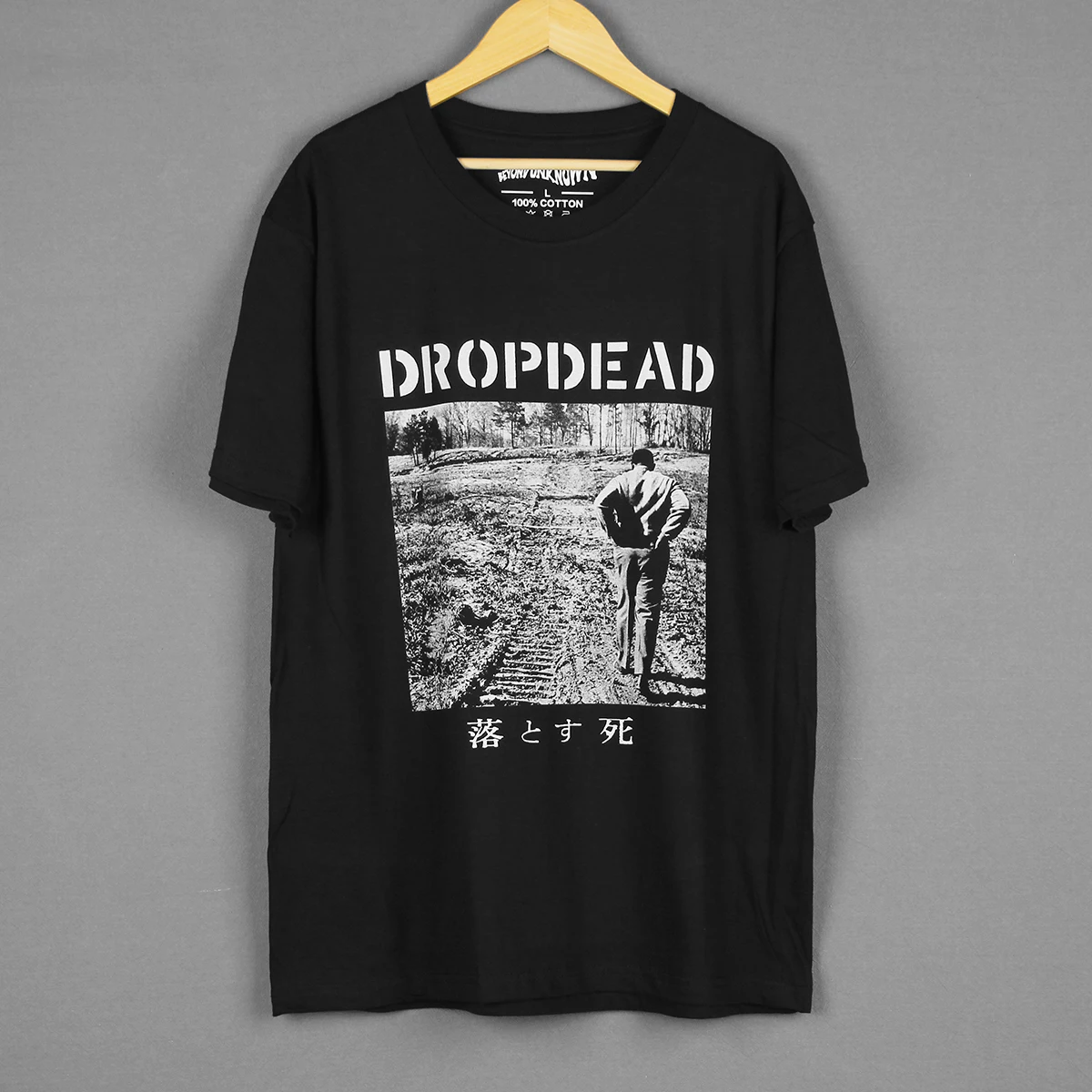 Dropdead تي شيرت المتشددين الشرير Powerviolence الفرقة الحصار الجرح العميق عبرت سباز القطن الرجال المطبوعة قصيرة الأكمام قميص