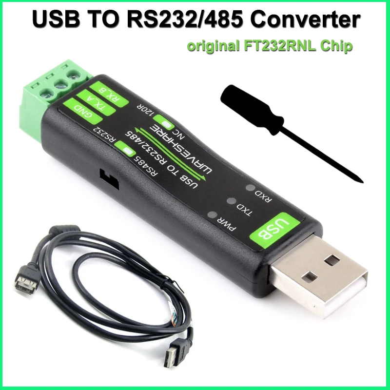 

Waveshare Industrial USB to TTL Converter with Original FT232RNL Onboard Support Win7/8/8.1/10/11, Mac, Linux, Android, Wince