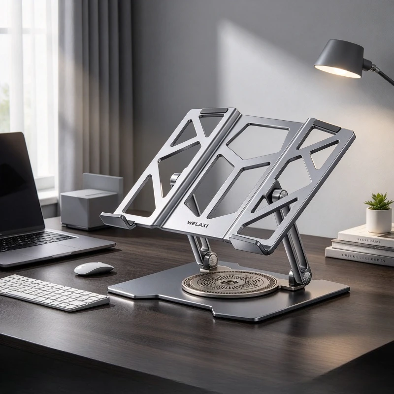 Laptop Stand with 360 Degree Rotation Foldable Open Frame and Stable Support Gaming Notebook Riser for Devices up to 17.3 Inches