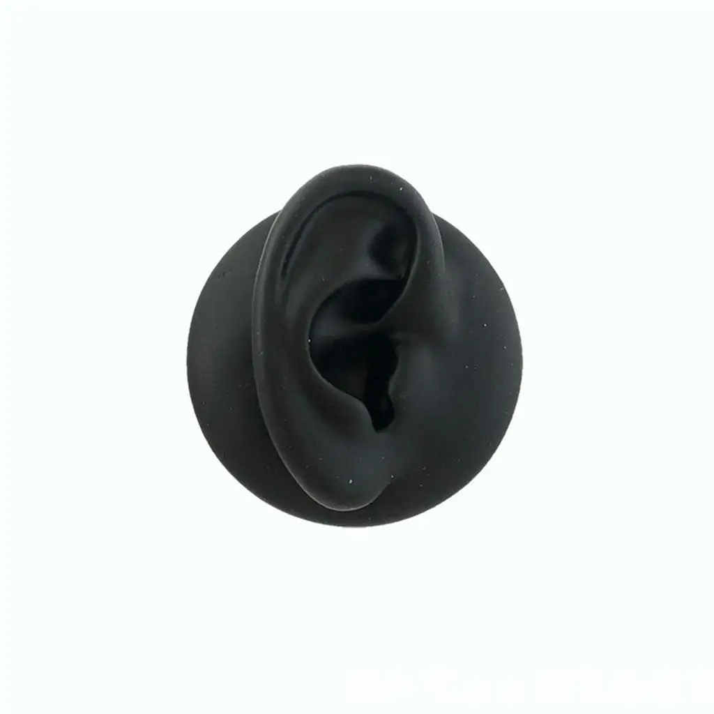 نموذج ثقب الأذن من السيليكون الأسود المرن لعرض الأذن لترصيع الأذن وتدليك ASMR ودعم النوم #2