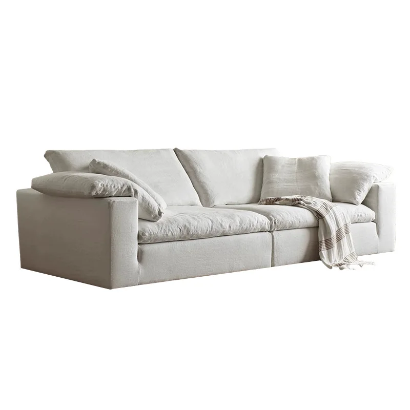 

Linen Vacuum Compression Cloud Sofa Module Internet celebrity Polymer Sponge Boneless Sofa Sofa