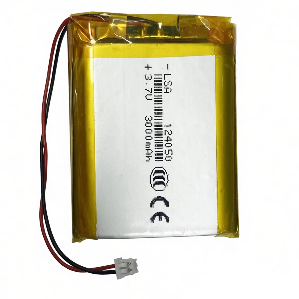124050 3.7V 3000MAH With JST 1.25mm Lithium Polymer LiPo Rechargeable Battery For MP3 Headphone PAD DVD Bluetooth Speaker Camera