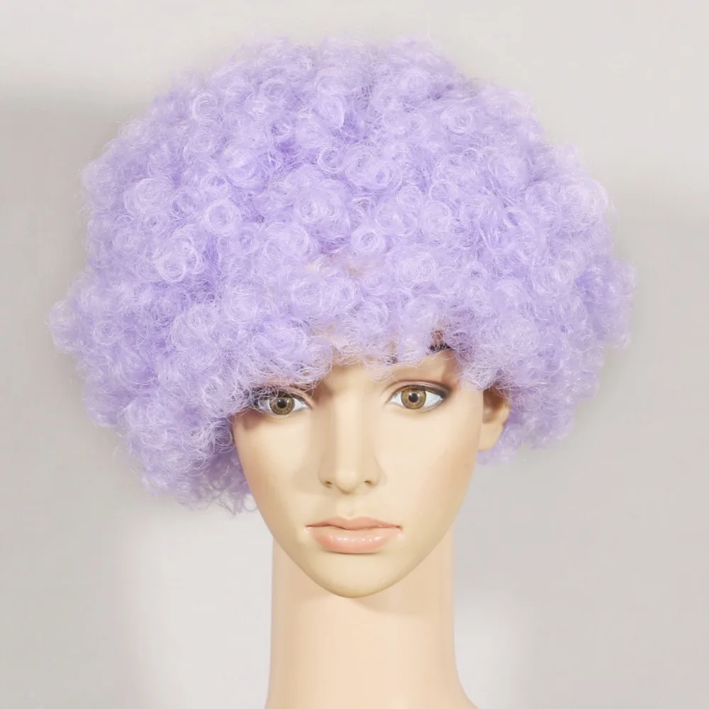 80s شعر مستعار مجعد مستدير مهرج غطاء الرأس تأثيري الاطفال الكبار انفجار قبعة عيد الأطفال اكسسوارات الحفلات قبعة الحفلات الديكور