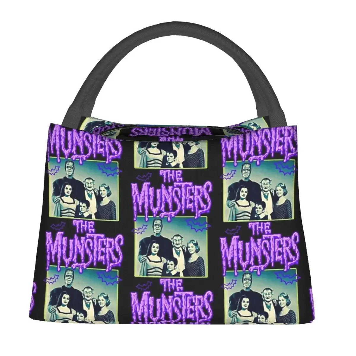 The Munsters Lunch Bags Insulated Bento Box Portable Lunch Tote Resuable Picnic Bags Cooler Thermal Bag for Woman Student Travel