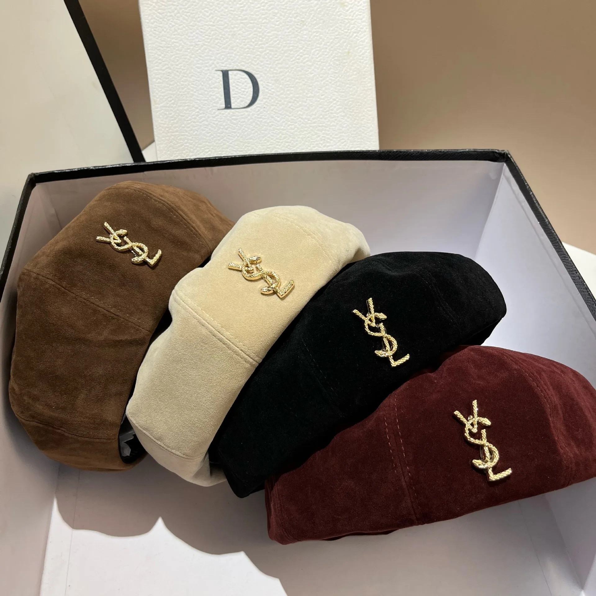 

​Trendy Maillard Octagon Beret 2025 - Matte Finish Korean Painter Hat, Retro Earthy Tones, Women's Autumn Chic​