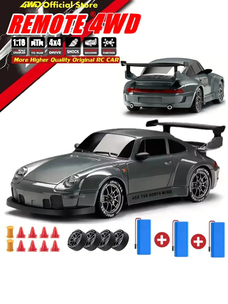 Nieuwe 4WD Afstandsbediening Drift Auto Full Size 1:24 Mini Afstandsbediening Racewagen Model 2.4G Radio Hoge snelheid RC Auto Jongen Speelgoed Cadeau - afbeelding 2