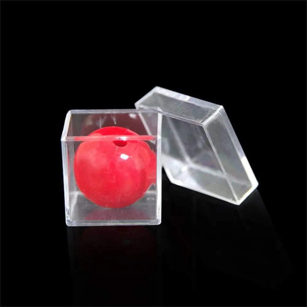 Illusion Magic Clear Ball Through Box Gimmick Props Magic Props Magic Tricks Plastic Magician Game Ball Penetrate Box Close Up