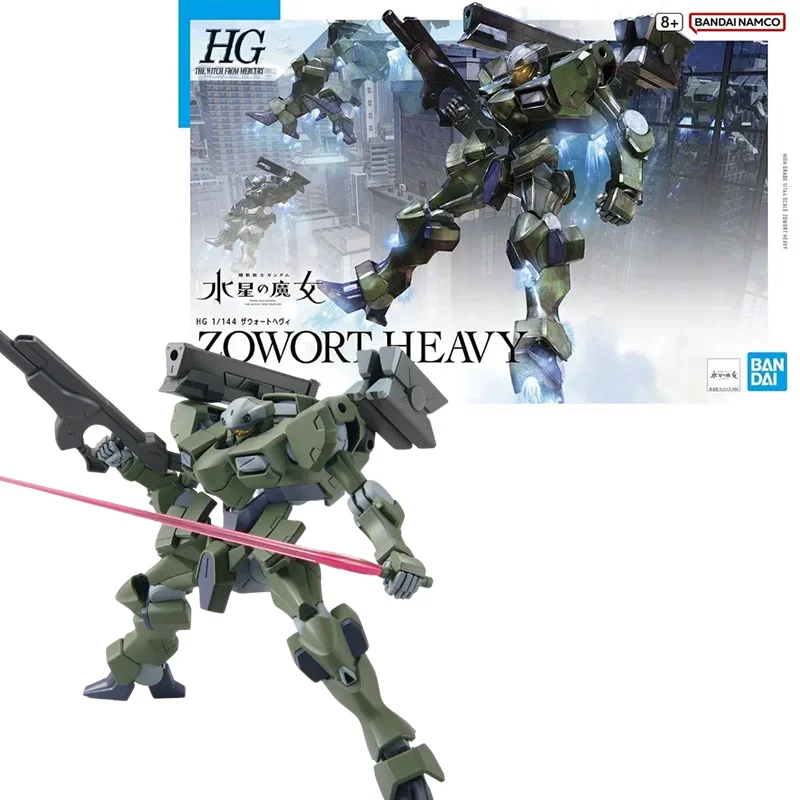 

BANDAI Original ANIME The Witch from Mercury HG 1/144 ZOWORT HEAVY Assembly Plastic Model Action Toys Decoration Robot Gift
