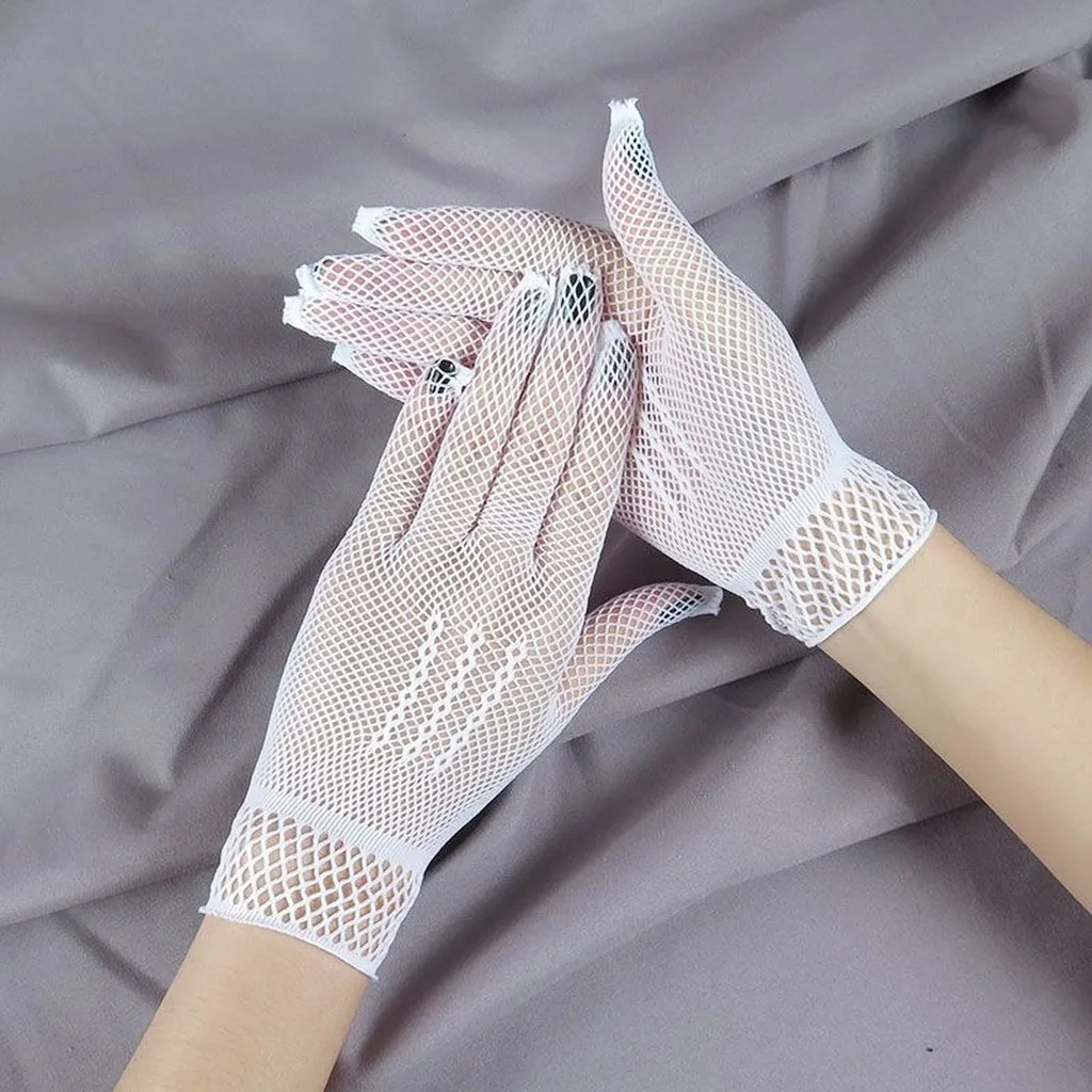 Sun Gloves Fashionable Three Stripe Gloves Full Finger Gloves Lightweight For Daily Outings Driving Wedding