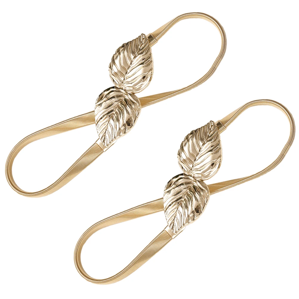 

2pcs Alloy Tiebacks Leaf Design Drape Holder For Living Room Bedroom Home Decor Curtain Straps Window Holdbacks Metal Curtain