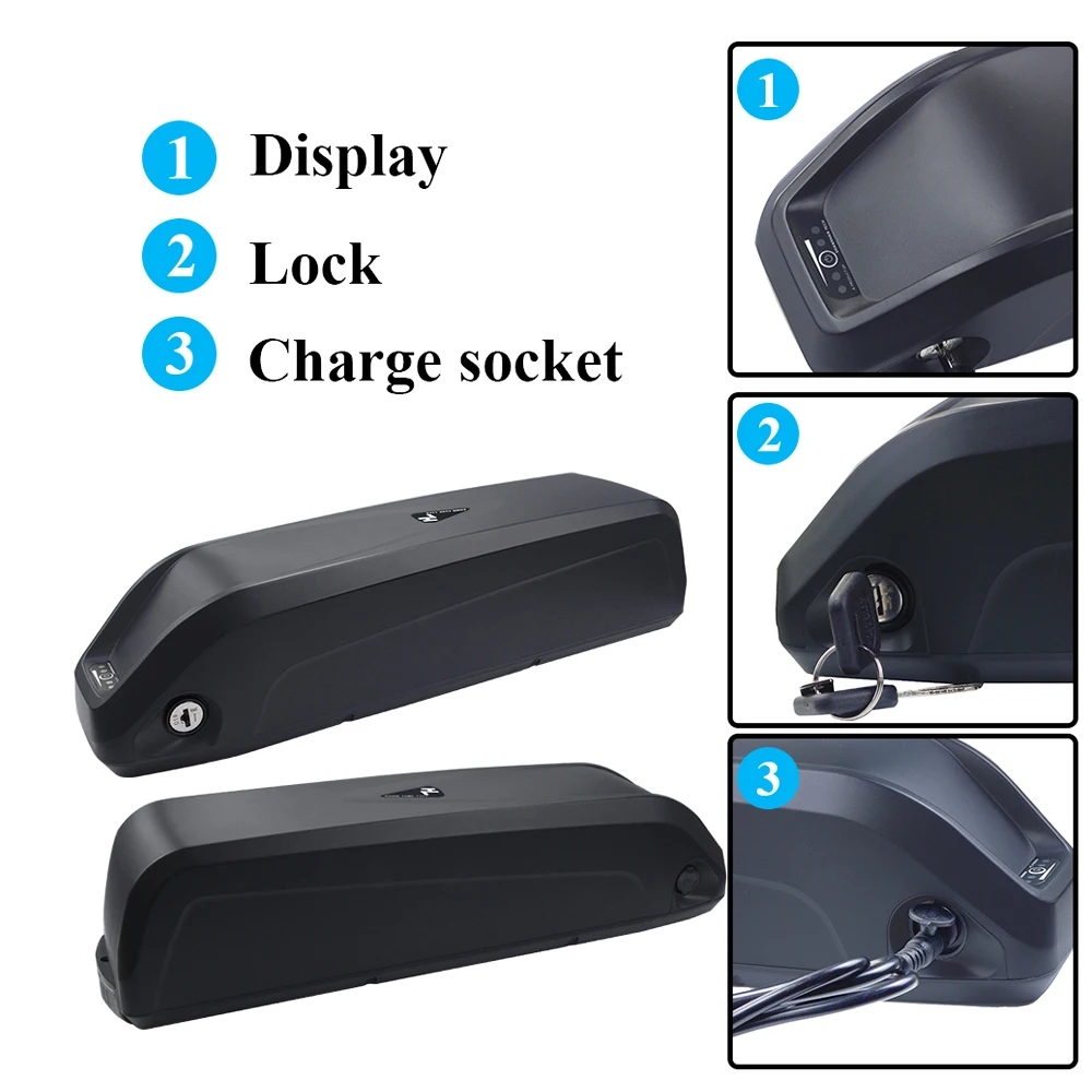 Hailong Shark 21700 Li-ion Battery Pack, 48V, 36V, 19.2Ah, 17.5Ah, 24Ah, 750W, 1000W, E-Bicycle Lithium Akku