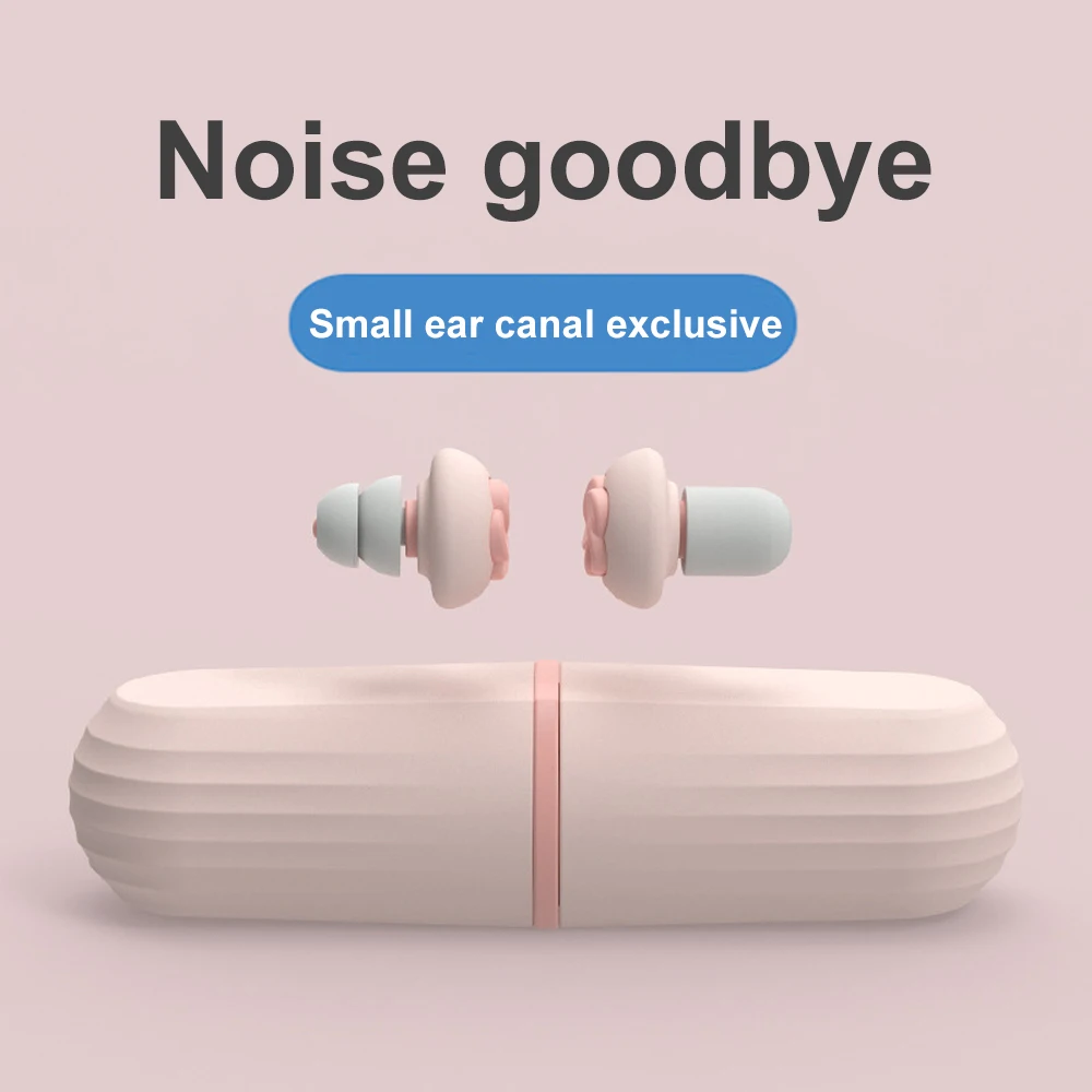 

Silicone Sleep Earplugs Sound Reduction Plug Ear Hearing Protection Clean Anti-Noise Plugs for Travelling Earplugs for Small Ear