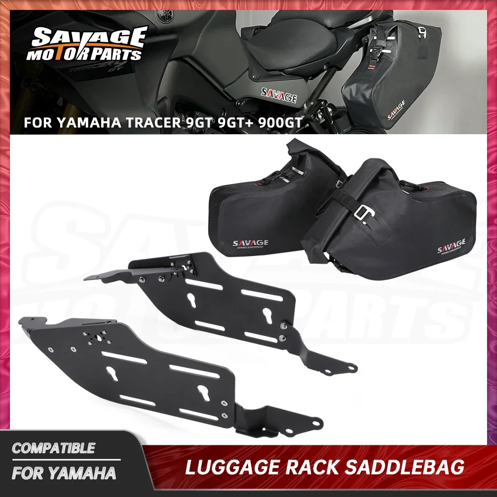 9GT+ 900GT 2024 Side Box Saddlebag For Yamaha Tracer 9GT 9GT+ 900GT Motorcycle Waterproof Side Box Soft Bag Pannier Luggage Rack