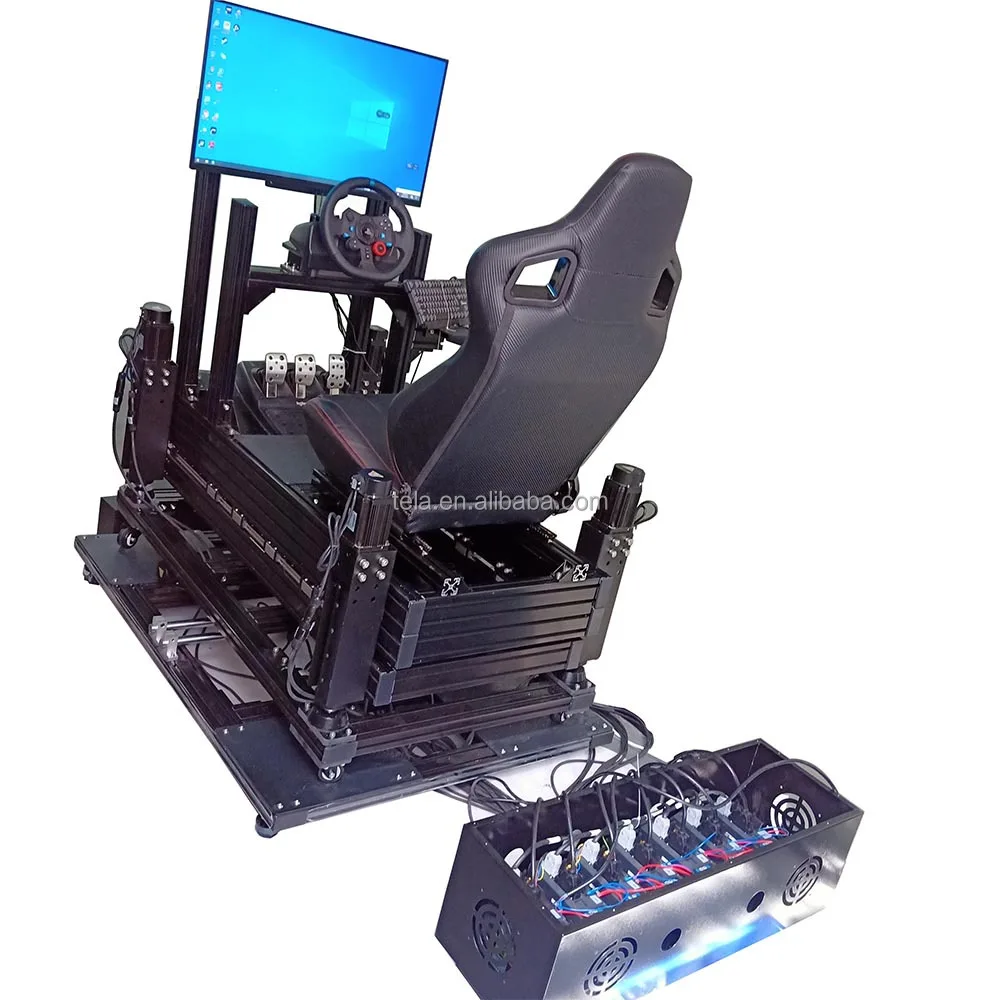 OEM/ODM 4DOF +TL+ Surge Simulator Seat Car Driving Competition Sim Cockpit Game Racing Simulator Home Use Anum 750W Motion