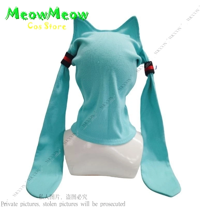 Cute Double Ponytail Headwear Cosplay Headwear mikku Brighten One's Personality Rejection Social Phobia Refuse Props mikuku