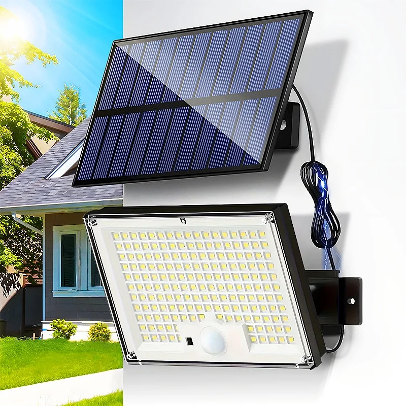 Outdoor LED Solar light with Motion Sensor Solar Security Lights 3 Modes Waterproof Split Solar Flood Wall Lights For Outside