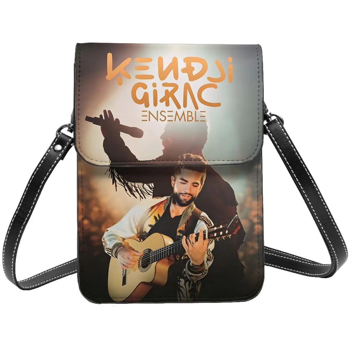 

Кожаный небольшой кошелек Kendji Girac для мобильного телефона с несколькими местами для хранения вещей, легко увидеть телефон, карточки и наличные.