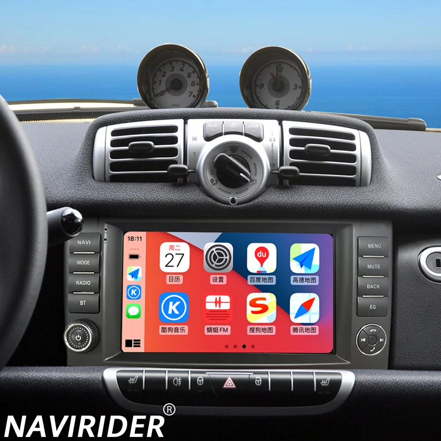 9inch Android For Mercedes Benz Smart Fortwo 451 453 2011-2015 GPS Navigation Carplay Stereo Car Multimedia Player Autoradio DSP