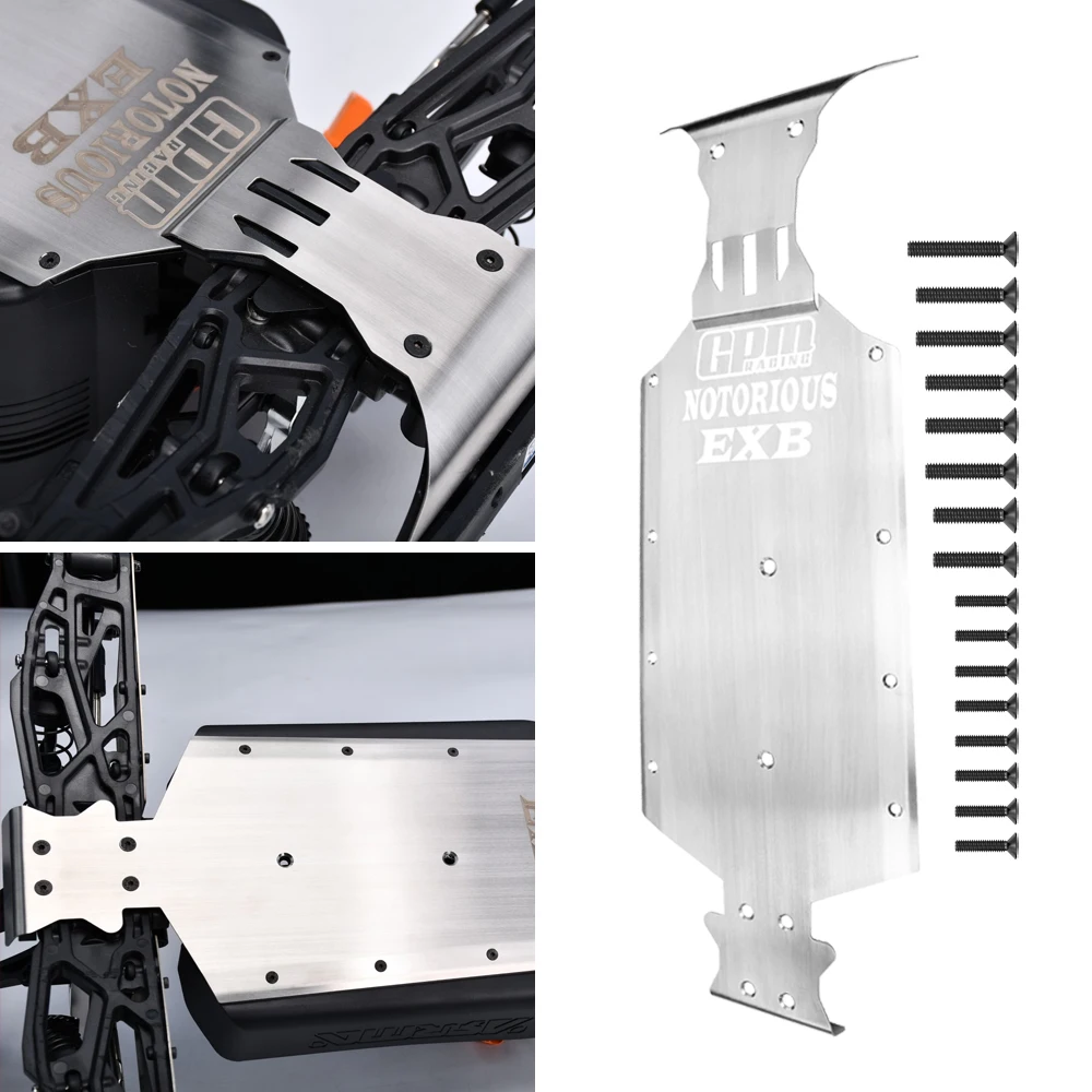 GPM Metal Stainless Steel Chassis Armor ARA320572 ARA320627 for ARRMA 1/8 OUTCAST EXB ARA8710 1/8 NOTORIOUS V6 6S ARA8611V6 BLX
