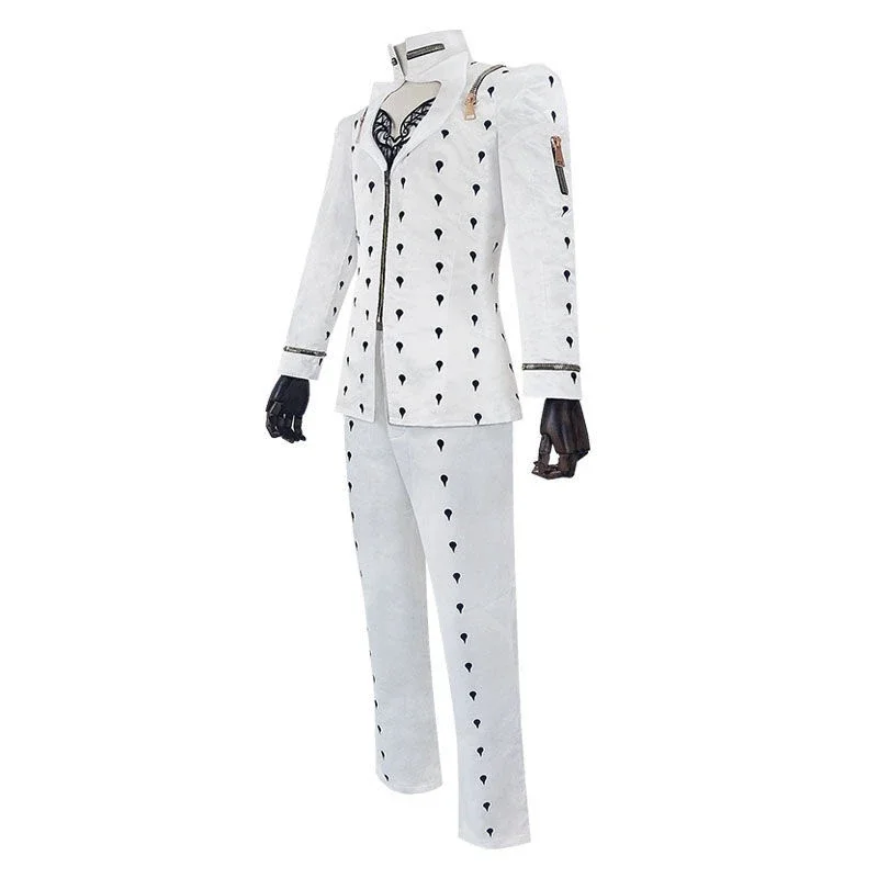 Anime JoJo's Bizarre Adventure Bruno Bucciarati Cosplay Costume Black White Suits Uniform Zentai Full Sets