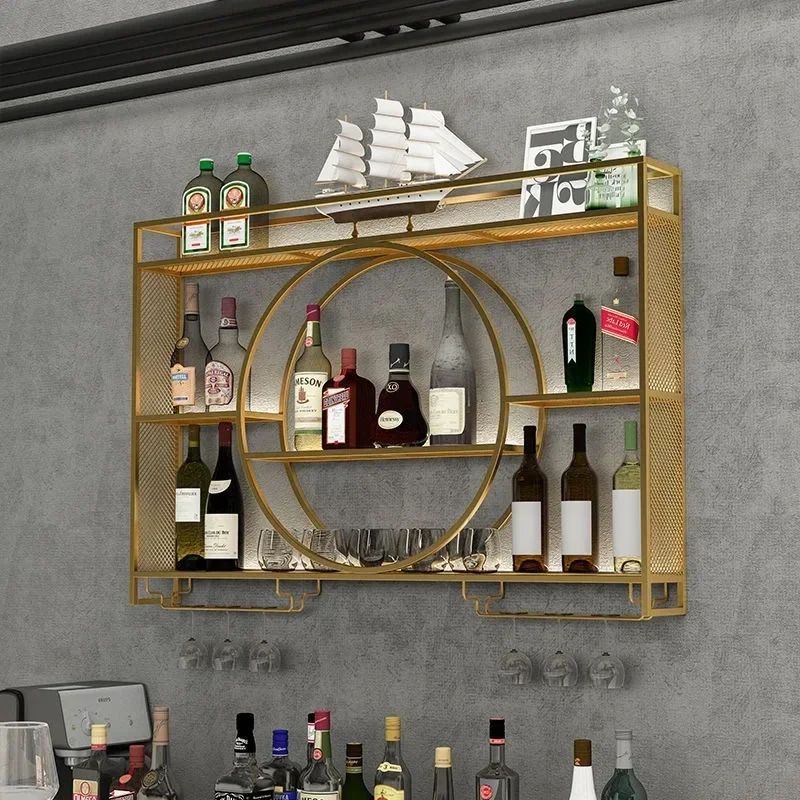 Wall Mounted Wrought Iron Display Rack,wall Mounted Wine Cabinet,restaurant,wall Mounted Shelf,restaurant Bar Counter,wine Rack