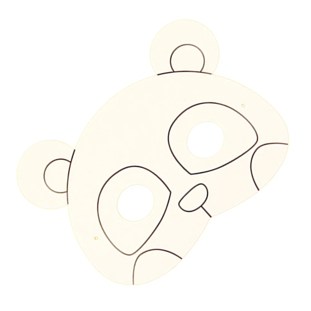 

10Pcs Graffiti Animal Masks Blank Craft DIY Kids Coloring Precut Paper Masks Party Mask for Children White Mask