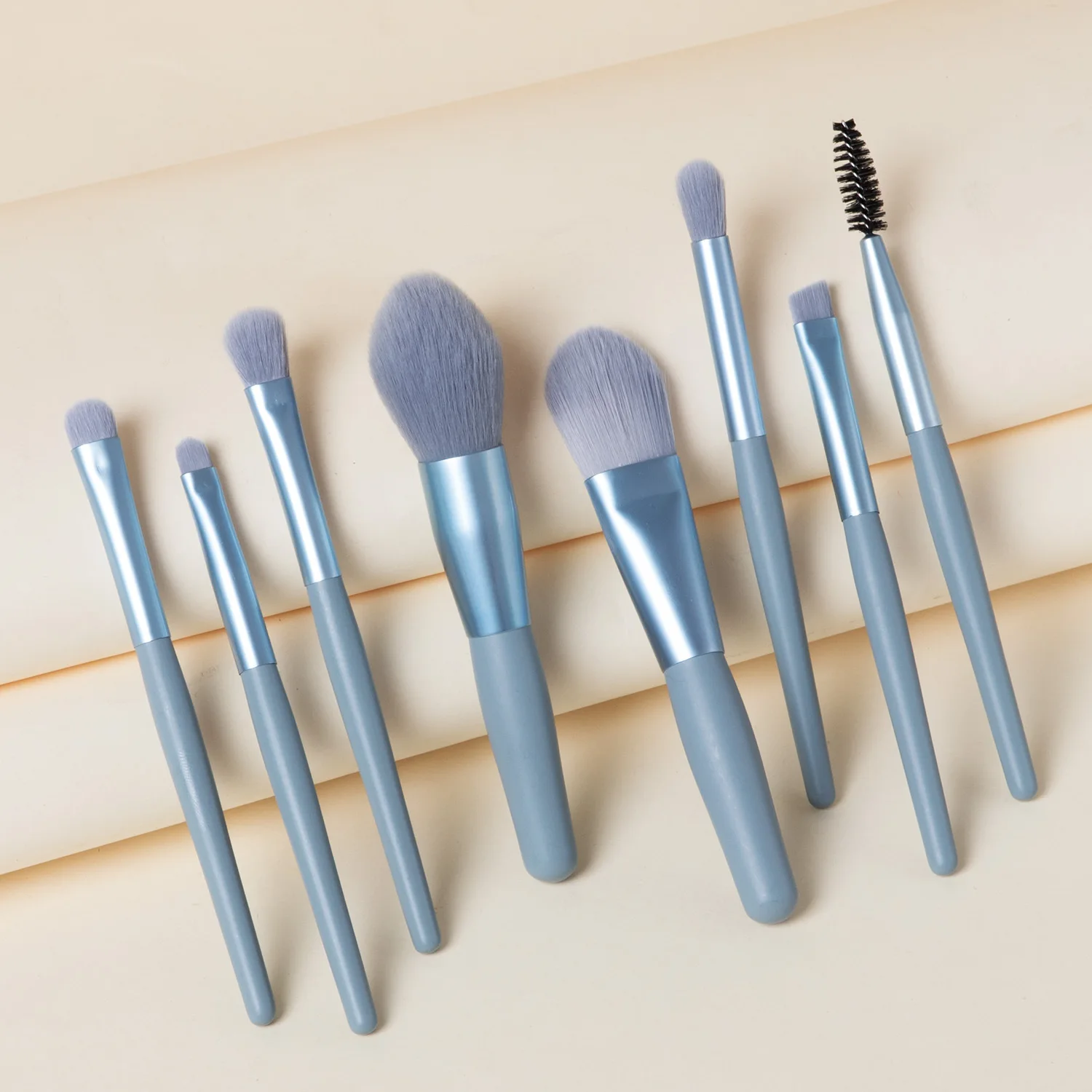 Mini 8-piece Makeup Brush Set Portable Travel Set Soft Hair Eye Shadow Brush Foundation Brush Beauty Tools Wholesale