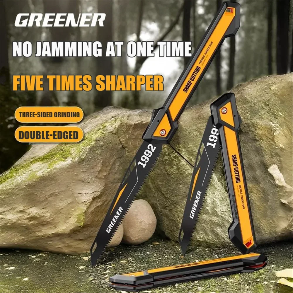 

SK5 Steel Folding Saw - Thickened Rustproof Adjustable Hand Wood Saw for Professional Woodworking & Outdoor Use