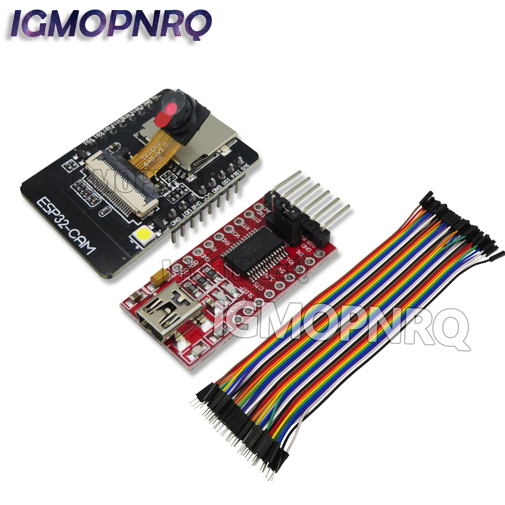 ESP32-CAM FT232 RED Development Board WiFi OV2640 Camera Module Bluetooth FT232RL USB To TTL Serial Converter 40Pin Jumper Wire