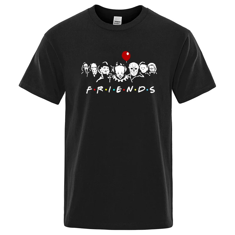 Herren-T-Shirt aus hochwertiger Baumwolle (100 %) mit lustigem Freunde-Print, locker geschnittenes Sommer-T-Shirt mit O-Ausschnitt für Männer – Detail 2