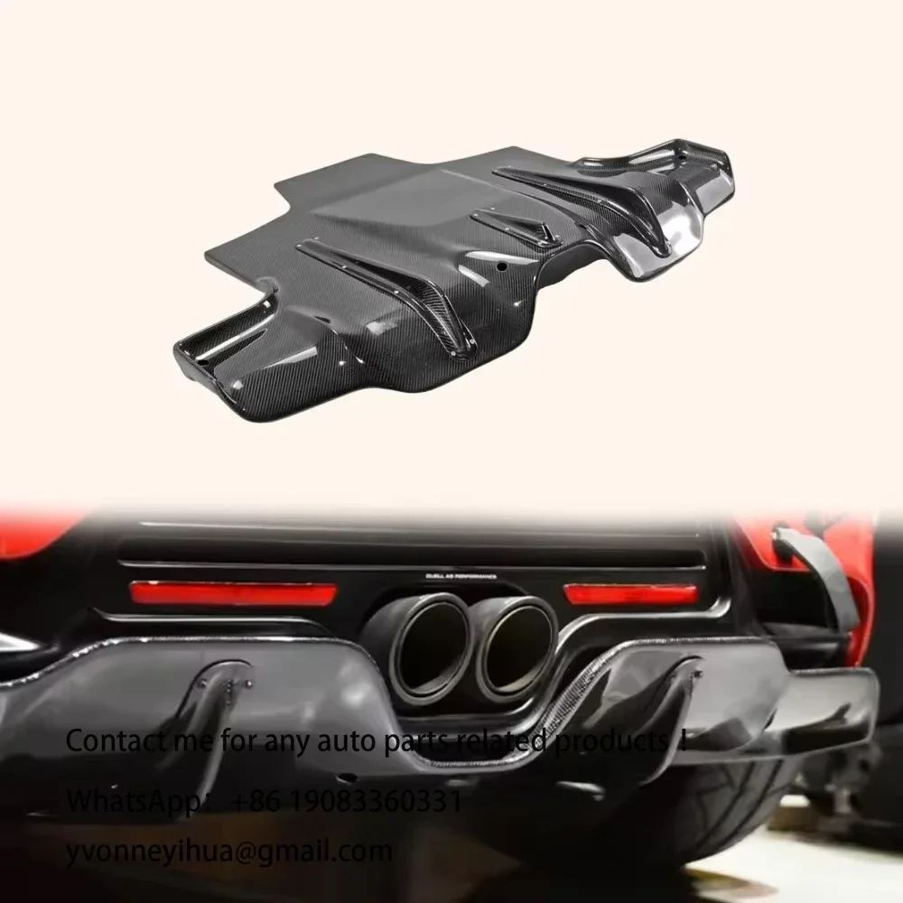 For Mini Cooper F56 Carbon Fiber AD Style Rear Bumper Under Diffuser Lip Spoiler