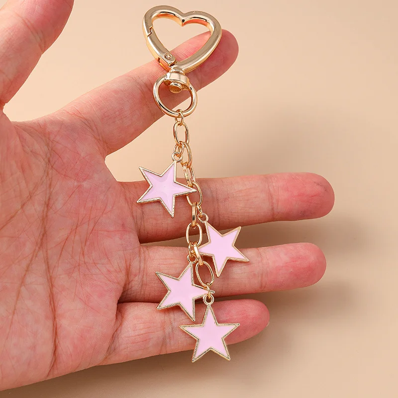 Aihua Y2K Schlüsselanhänger Kristall Stern Schlüsselanhänger für Frauen Männer Freundschaft Geschenk Handtasche Dekoration handgemachten Schmuck – Detail 16