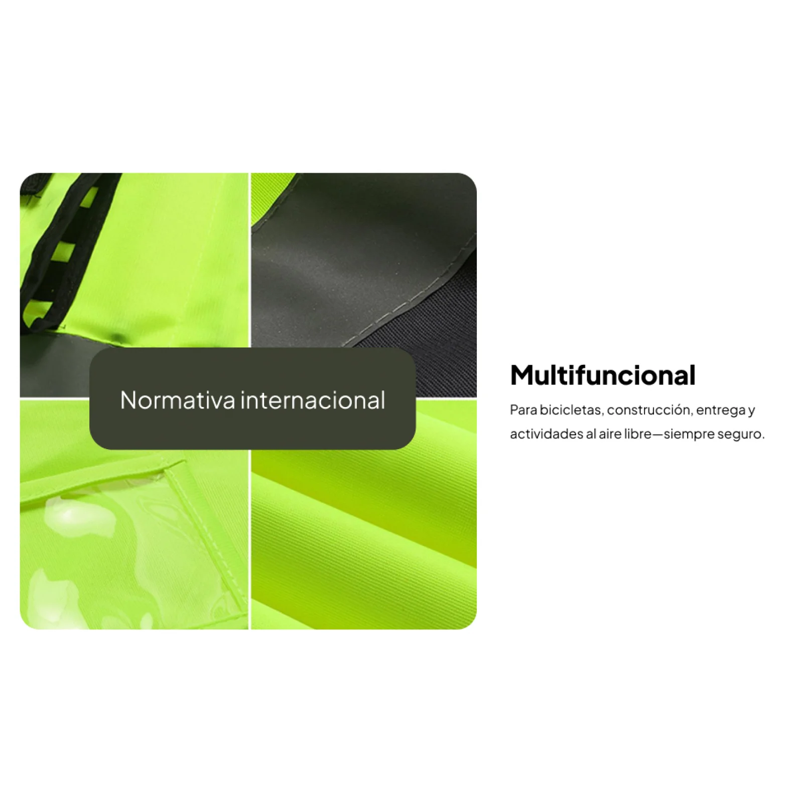 High Visibility Safety Vest with Pockets, Zipper and Reflective Strips,
