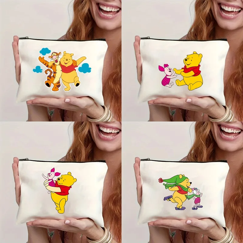 

Disney Winnie The Pooh The Nightmare Before Christmas Jack Sally New Women Cosmetic Bag Toiletry Makeup Female Bags Girl Gift