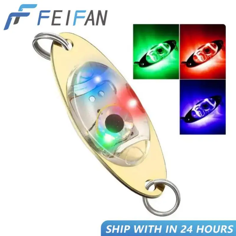 Underwater Fishing Lures Lights Electronic Fish Gathering Led Luya Sequin Button Fish Collector Light Electronic Fish Trap Lamp