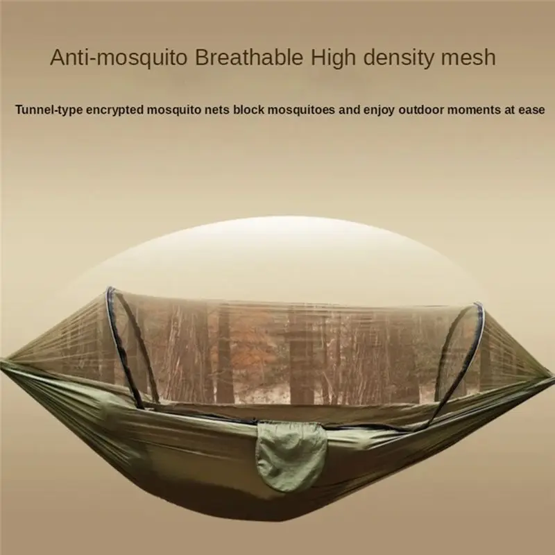 M12K-Hammock Automatic Quick Opening Mosquito Net Outdoor Camping Hammock Swing Anti-Rollover Nylon Rocking Chair