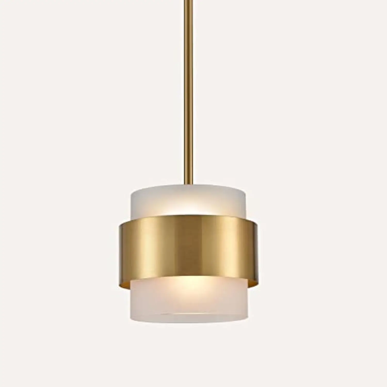 

Modern gold pendant lights mini pendant light for kitchen island dining room bar restaurant with frosted glass shade rod hangin