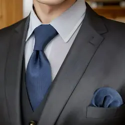 D20 marinho sólido dos homens gravata conjunto de seda vestido clássico hanky laços para o casamento masculino moda extra longo tamanho 63